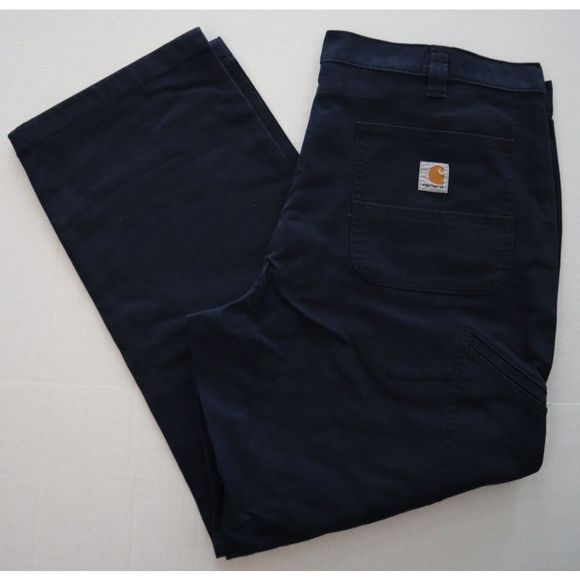 Carhartt BN2291 Men Sz 40x30 Navy Blue Rugged Flex Relaxed Fit Canvas Work Pants - Picture 5 of 7
